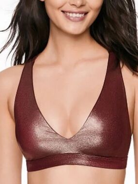 PINK Victoria’s Secret | NWOT Strappy Shimmer Lightly Lined Ultimate Sports Bra